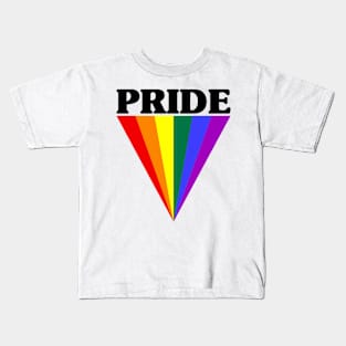 Pride Triangle Rainbow Frabe Black Kids T-Shirt